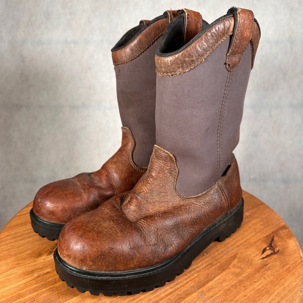 Brazos Work Boots Mens 9EE Brown Good Waterproof Leather Safety Toe FWBWWR5012